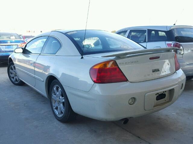 4C3AG52H32E145929 - 2002 CHRYSLER SEBRING LX WHITE photo 3