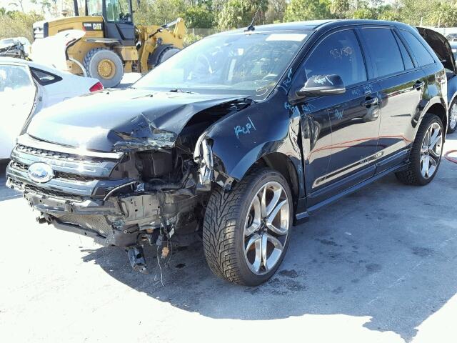 2FMDK3AK9EBA49504 - 2014 FORD EDGE SPORT BLACK photo 2