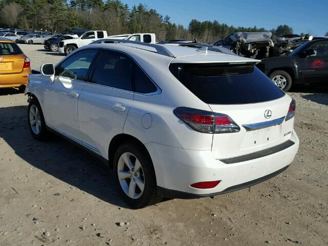 2T2BK1BA5FC334565 - 2015 LEXUS RX 350 WHITE photo 3