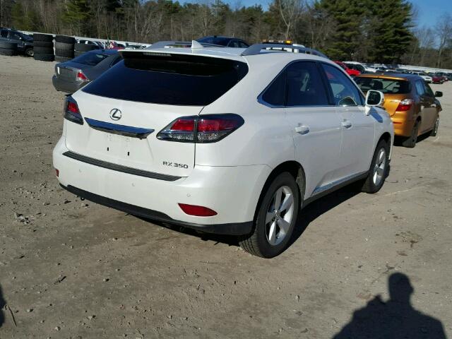 2T2BK1BA5FC334565 - 2015 LEXUS RX 350 WHITE photo 4