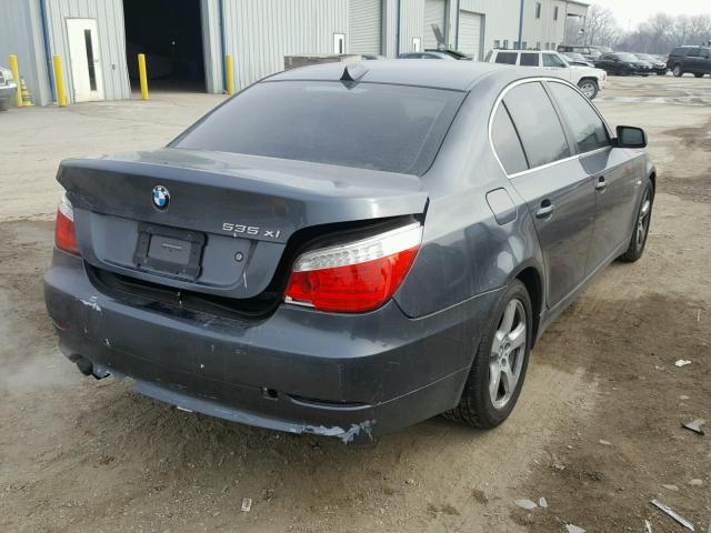 WBANV93578C130299 - 2008 BMW 535 XI GRAY photo 4