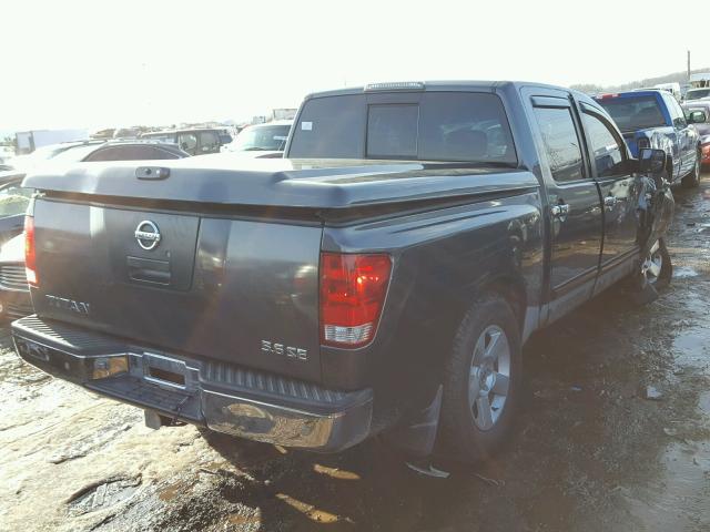 1N6AA07A74N590834 - 2004 NISSAN TITAN XE GRAY photo 4