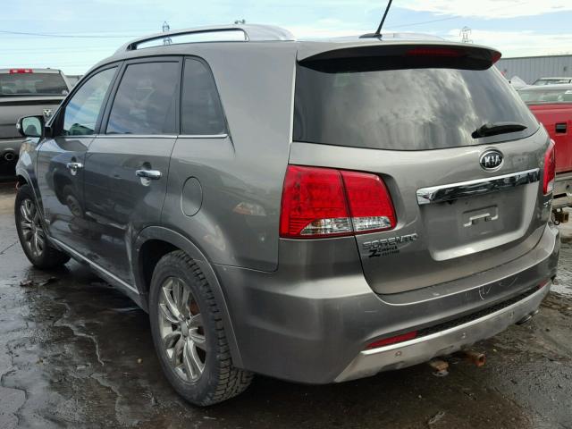 5XYKWDA25BG164016 - 2011 KIA SORENTO SX GRAY photo 3