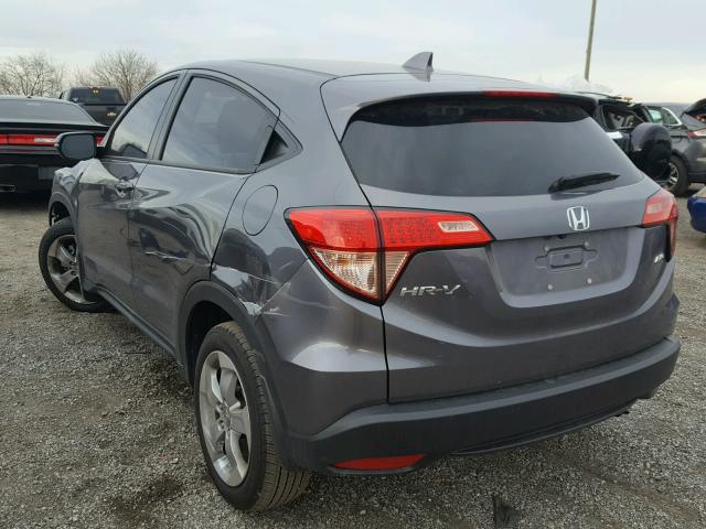 3CZRU6H58GM744641 - 2016 HONDA HR-V EX GRAY photo 3