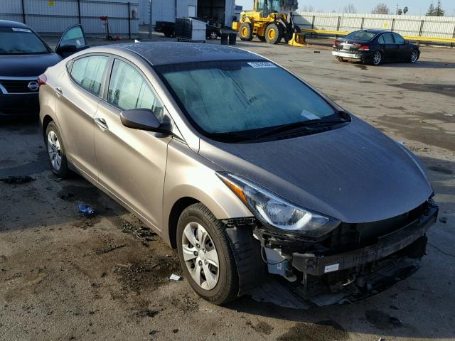 5NPDH4AE3GH752381 - 2016 HYUNDAI ELANTRA SE GOLD photo 1