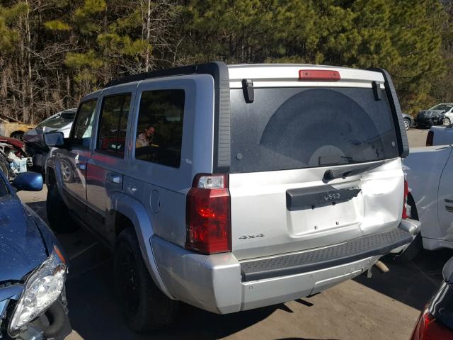 1J8HG48K67C512553 - 2007 JEEP COMMANDER SILVER photo 3