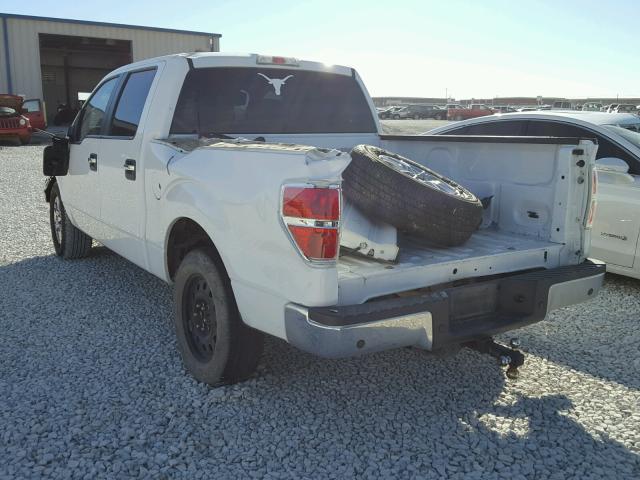 1FTFW1CV7AKE75480 - 2010 FORD F150 SUPER WHITE photo 3