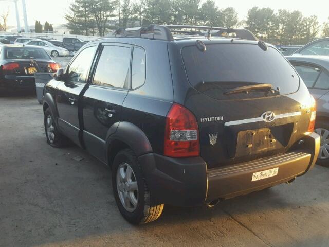 KM8JN72D45U228450 - 2005 HYUNDAI TUCSON GLS BLACK photo 3