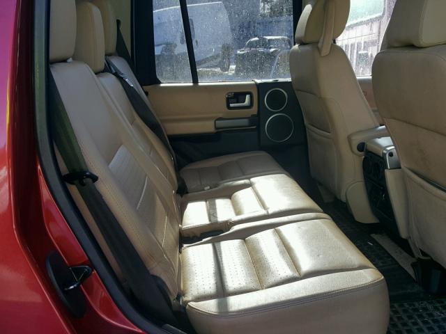 SALAE25497A421001 - 2007 LAND ROVER LR3 SE RED photo 6