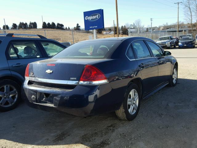 2G1WA5EK1A1125716 - 2010 CHEVROLET IMPALA LS BLUE photo 4