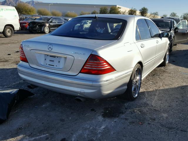 WDBNG73J91A186162 - 2001 MERCEDES-BENZ S 55 AMG SILVER photo 4