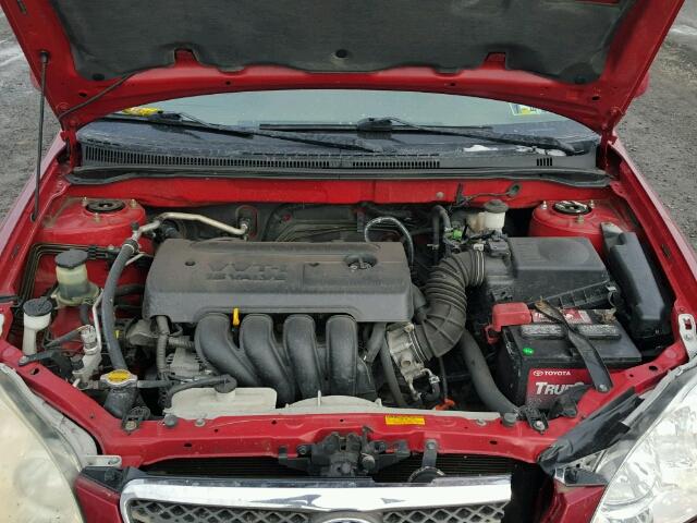 2T1BR30E65C430642 - 2005 TOYOTA COROLLA CE RED photo 7