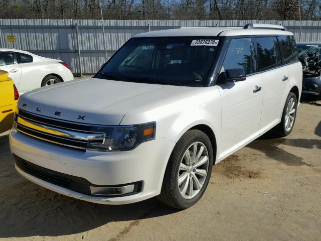 2FMGK5C80GBA16971 - 2016 FORD FLEX SEL WHITE photo 2