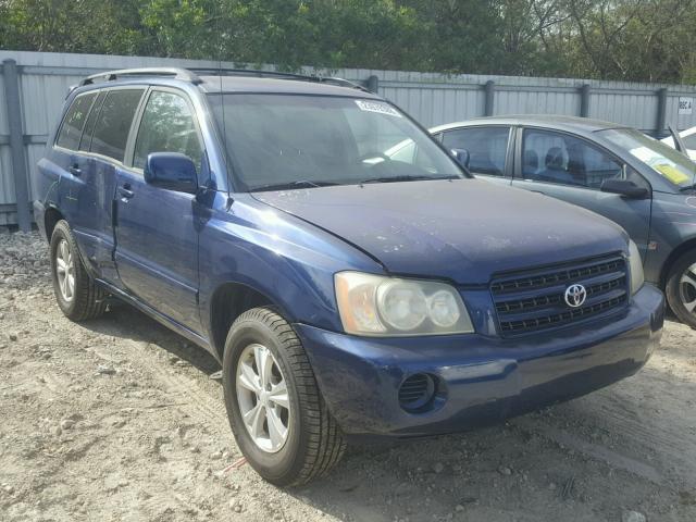 JTEGF21A910013794 - 2001 TOYOTA HIGHLANDER BLUE photo 1