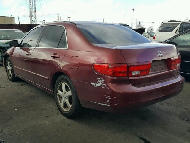 1HGCM56785A098152 - 2005 HONDA ACCORD EX BURGUNDY photo 3