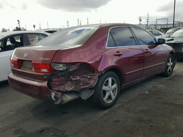 1HGCM56785A098152 - 2005 HONDA ACCORD EX BURGUNDY photo 4