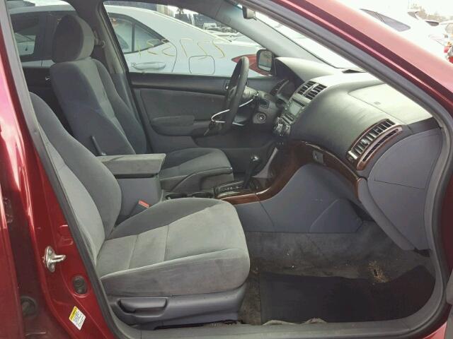 1HGCM56785A098152 - 2005 HONDA ACCORD EX BURGUNDY photo 5