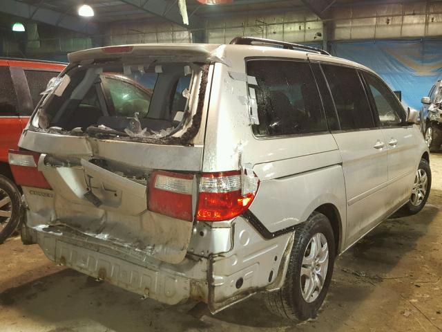 5FNRL38427B457556 - 2007 HONDA ODYSSEY EX SILVER photo 4