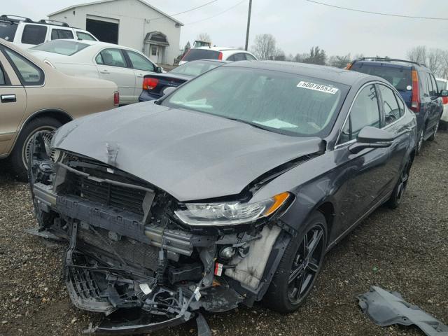 3FA6P0HDXER328682 - 2014 FORD FUSION SE GRAY photo 2