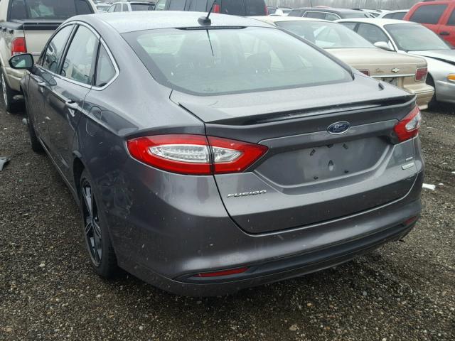 3FA6P0HDXER328682 - 2014 FORD FUSION SE GRAY photo 3