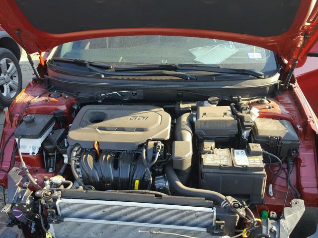 5NPE34AF6JH644257 - 2018 HYUNDAI SONATA SPO RED photo 7