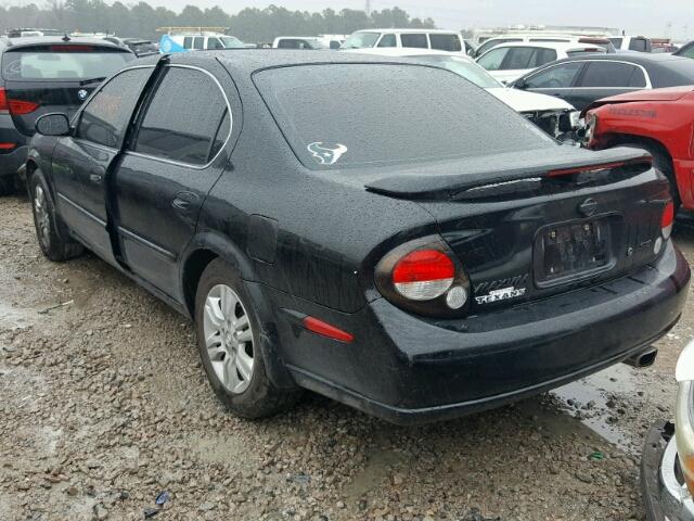 JN1CA31A11T314472 - 2001 NISSAN MAXIMA GXE BLACK photo 3