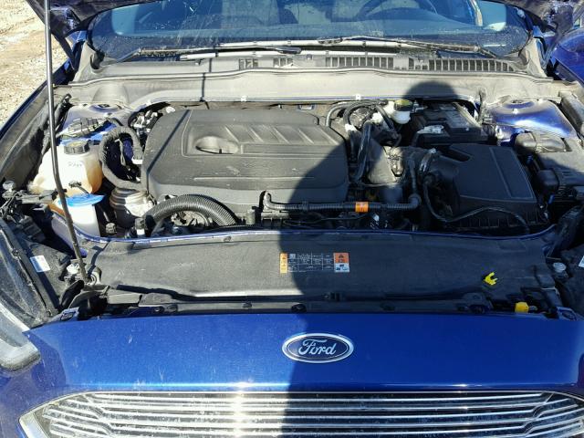 3FA6P0HD6FR302355 - 2015 FORD FUSION SE BLUE photo 7