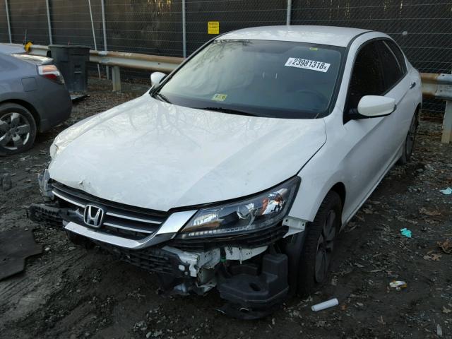 1HGCR2F32EA297632 - 2014 HONDA ACCORD LX WHITE photo 2