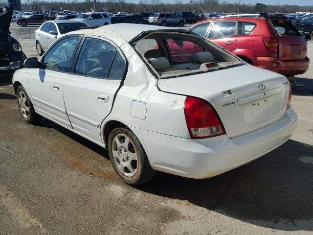 KMHDN45D43U542992 - 2003 HYUNDAI ELANTRA GL WHITE photo 3