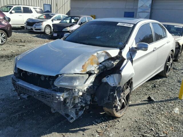 1HGCR2F74DA028971 - 2013 HONDA ACCORD EX SILVER photo 2