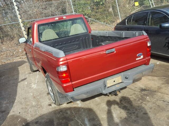 1FTYR10C91TA28565 - 2001 FORD RANGER RED photo 3