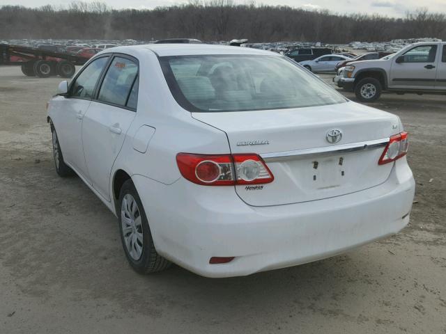 5YFBU4EE2CP051647 - 2012 TOYOTA COROLLA BA WHITE photo 3