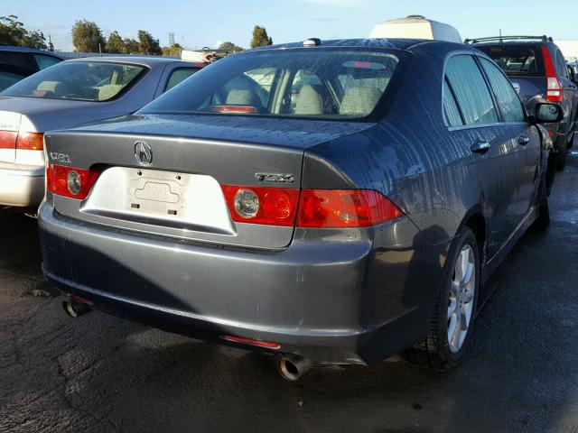 JH4CL968X8C019766 - 2008 ACURA TSX GRAY photo 4