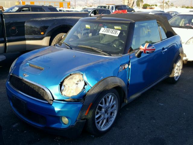 WMWMS3C55ATZ85199 - 2010 MINI COOPER S BLUE photo 2