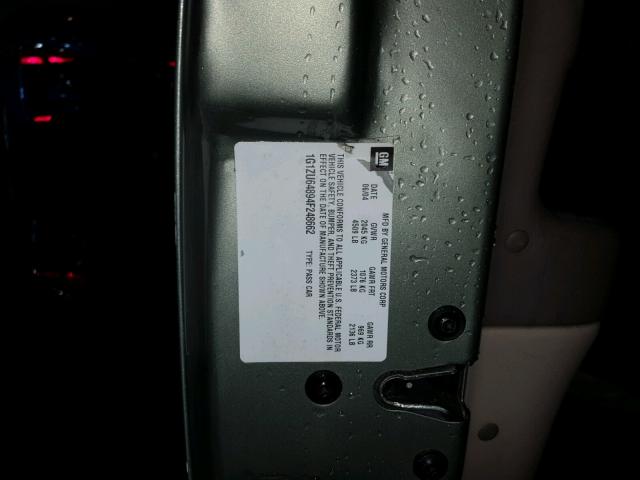 1G1ZU64894F248662 - 2004 CHEVROLET MALIBU MAX 绿色 照片 10