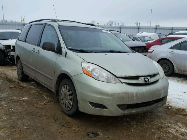 5TDZK23C47S018107 - 2007 TOYOTA SIENNA CE GREEN photo 1