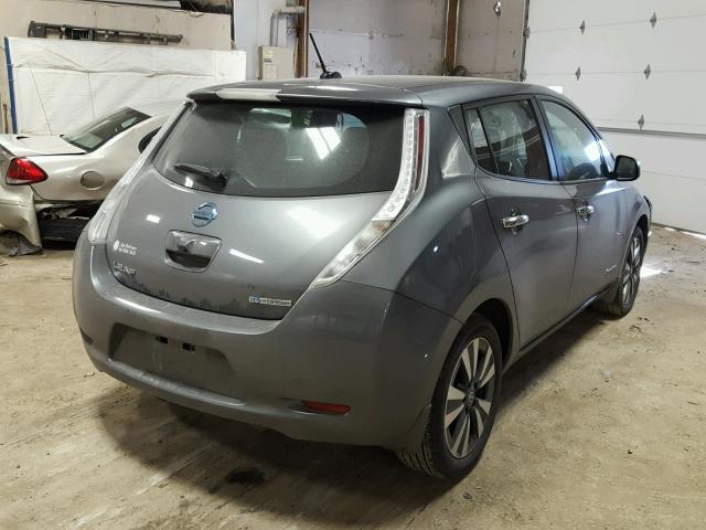 1N4BZ0CP9GC303039 - 2016 NISSAN LEAF SV GRAY photo 4