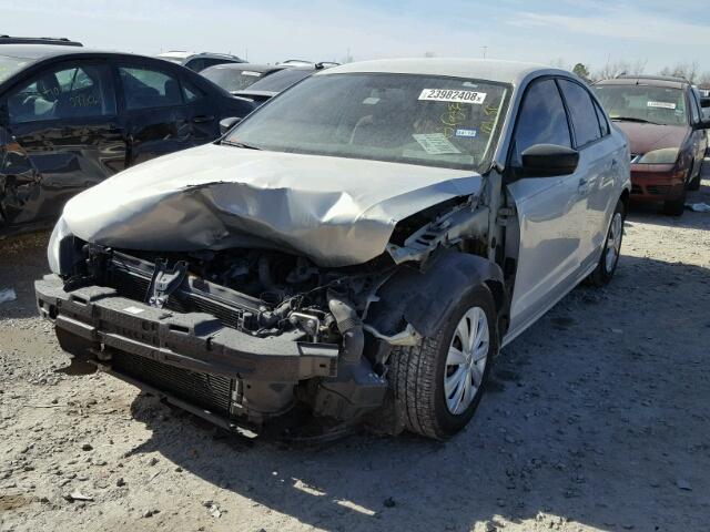 3VW2K7AJ2BM068803 - 2011 VOLKSWAGEN JETTA BASE 银色 照片 2