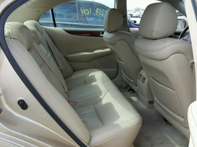 JTHBA30G345013935 - 2004 LEXUS ES 330 BEIGE photo 6