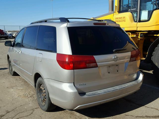 5TDZA23C74S217408 - 2004 TOYOTA SIENNA CE SILVER photo 3