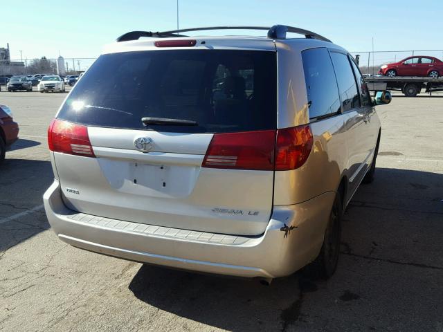 5TDZA23C74S217408 - 2004 TOYOTA SIENNA CE SILVER photo 4