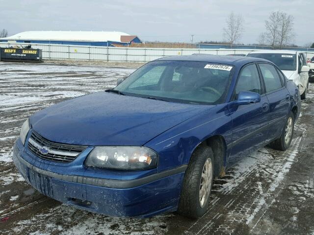 2G1WF52E839243895 - 2003 CHEVROLET IMPALA BLUE photo 2