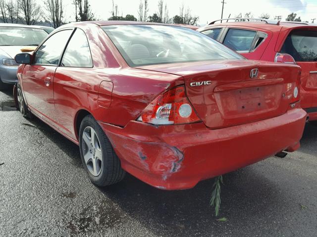 1HGEM22974L043645 - 2004 HONDA CIVIC EX RED photo 3