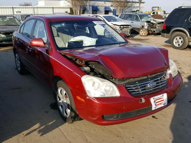 KNAGE123185169646 - 2008 KIA OPTIMA LX RED photo 1