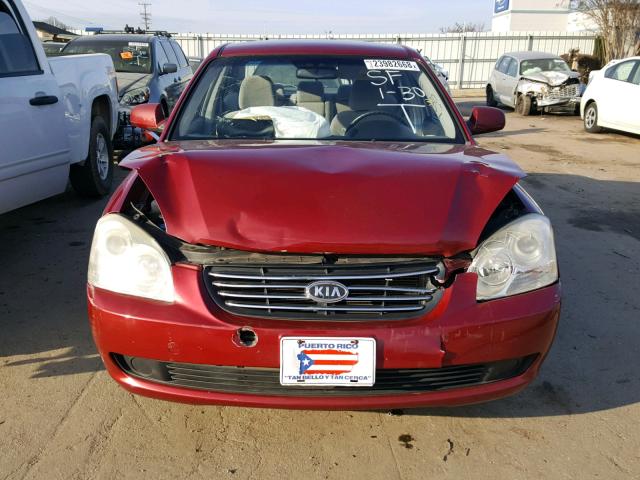 KNAGE123185169646 - 2008 KIA OPTIMA LX RED photo 9