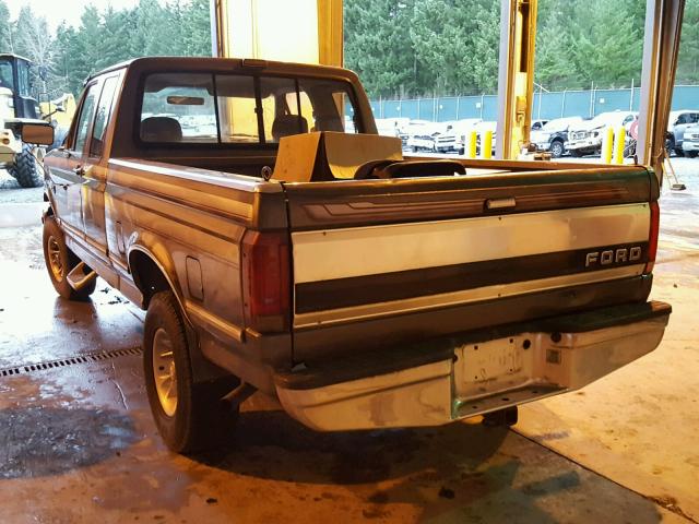 1FTEX14NXNKA06445 - 1992 FORD F150 GRAY photo 3