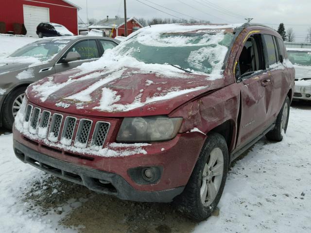 1C4NJDEB5ED700956 - 2014 JEEP COMPASS LA BURGUNDY photo 2