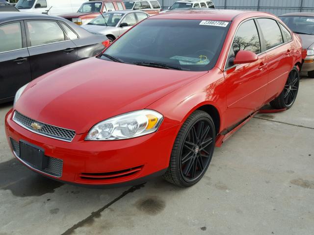 2G1WG5E30D1217945 - 2013 CHEVROLET IMPALA LT RED photo 2