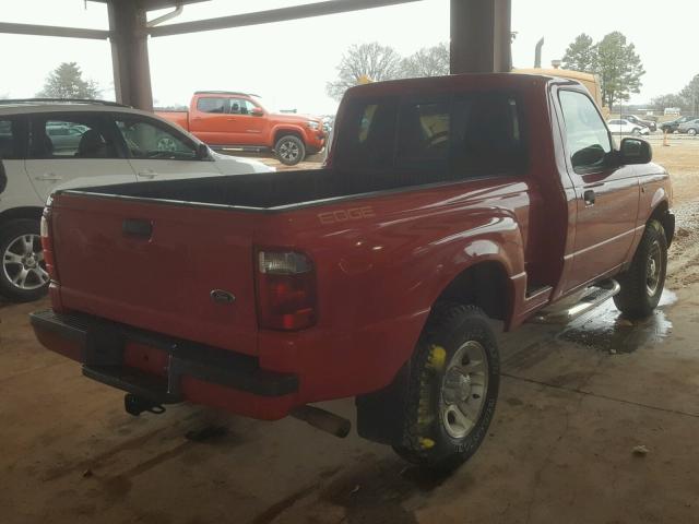 1FTYR10U44PB45749 - 2004 FORD RANGER RED photo 4