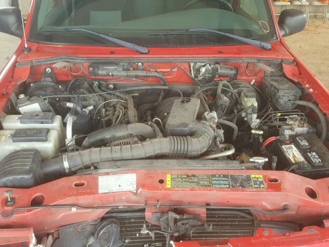 1FTYR10U44PB45749 - 2004 FORD RANGER RED photo 7